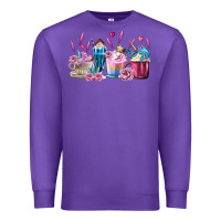 Purple Unicorn Coffee Cups Premium Sweatshirt - MaliasSmallBusiness