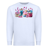 White Unicorn Coffee Cups Premium Sweatshirt - MaliasSmallBusiness