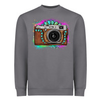 Tie Dye Gemstone Vintage Camera Heavyweight Sweatshirt | Teevron