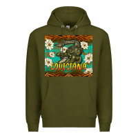 Army Green louisiana alligator tumbler Premium Hoodie - BarkalooDesign