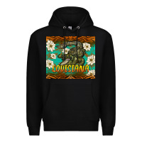 Black louisiana alligator tumbler Premium Hoodie - BarkalooDesign