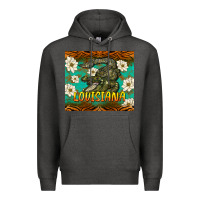 Charcoal Heather louisiana alligator tumbler Premium Hoodie - BarkalooDesign