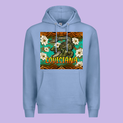 Louisiana Alligator Tumbler Premium Hoodie Designed By Barkaloodesign