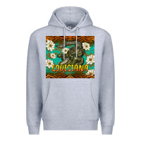 Heather Grey louisiana alligator tumbler Premium Hoodie - BarkalooDesign