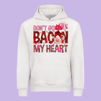 Don't Go Bacon My Heart Valentine's Day Urban Hoodie Designed By Howdyjamesfarm