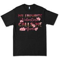 Black my favorite valentine calls me mama Premium Tee - MaliasSmallBusiness