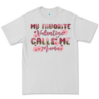 Dove Grey my favorite valentine calls me mama Premium Tee - MaliasSmallBusiness