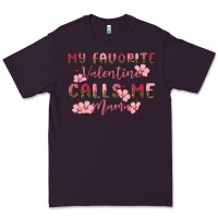 Plum my favorite valentine calls me mama Premium Tee - MaliasSmallBusiness