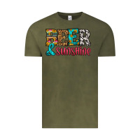 Vintage Olive beer and sunshine Vintage Tee - HRA Design Shop