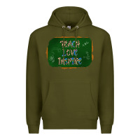 Army Green teach love inspire chalkboard Premium Hoodie - AdoDesignShop