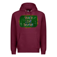 Burgundy teach love inspire chalkboard Premium Hoodie - AdoDesignShop