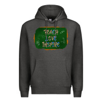 Charcoal Heather teach love inspire chalkboard Premium Hoodie - AdoDesignShop