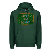 Sports Green teach love inspire chalkboard Premium Hoodie - AdoDesignShop
