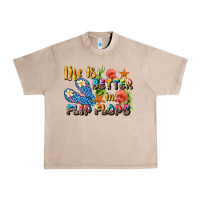 French Oak life is better in flip flops summer Urban Heavy Tee - JahusDesignShop
