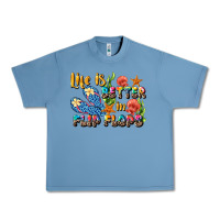 Pebble Blue life is better in flip flops summer Urban Heavy Tee - JahusDesignShop