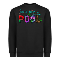 Black life is better İn the pool Heavyweight Sweatshirt - CowhideDigitalArt