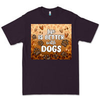 Plum life is better with dogs Premium Tee - MaliasSmallBusiness