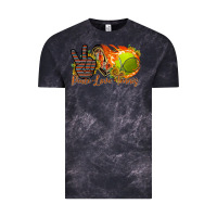 Cloud Black peace love tennis Vintage Tee - RacoonDesign