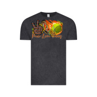 Vintage Black peace love tennis Vintage Tee - RacoonDesign