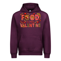 Mauve Wine Food is my Valentine Urban Hoodie - HowdyJamesFarm
