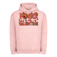 Pigment Salmon Food is my Valentine Urban Hoodie - HowdyJamesFarm