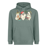 Sage Christmas ghosts Heavyweight Hoodie - MaliasSmallBusiness