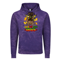 Cloud Purple juneteenth 1865 afro bun Vintage Hoodie - HRA Design Shop