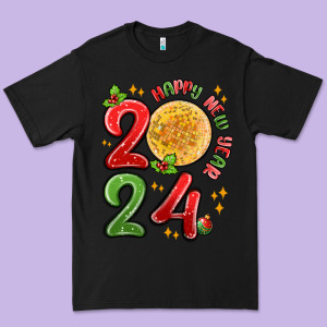 Happy New Year 2024 Premium Tee Designed By Maliassmallbusiness