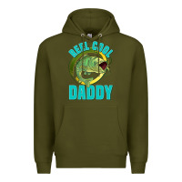 Army Green reel cool daddy Premium Hoodie - Jasminsmagicworld