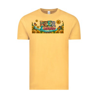 Vintage Mustard beer and sunshine 16oz libbey cup Vintage Tee - HRA Design Shop