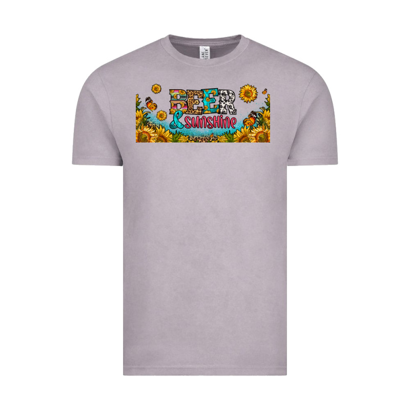 Beer And Sunshine 16oz Libbey Cup Vintage Tee by HRA Design Shop | Teevron