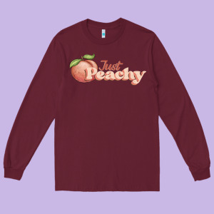 Just Peachy Long Sleeve Tee Designed By Jahusdesignshop