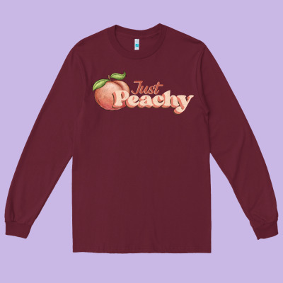 Just Peachy Long Sleeve Tee Designed By Jahusdesignshop