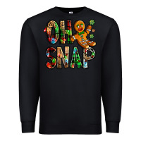 Black Oh snap Christmas Premium Sweatshirt - NancyCooperArtShop