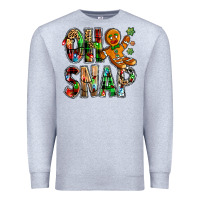 Heather Grey Oh snap Christmas Premium Sweatshirt - NancyCooperArtShop