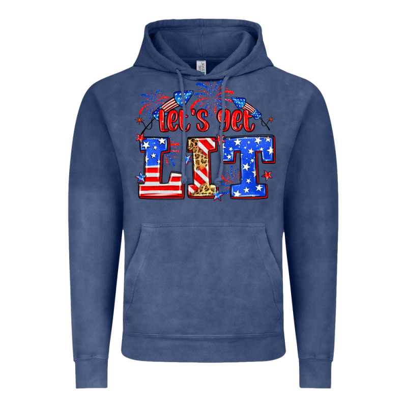 Let's Get Lit 4th Of July Vintage Hoodie by Neo Western | Teevron