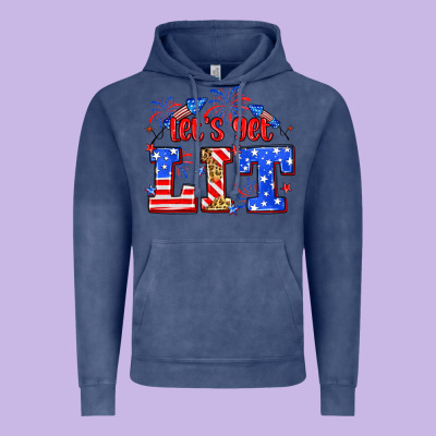 Let's Get Lit 4th Of July Vintage Hoodie Designed By Neo Western