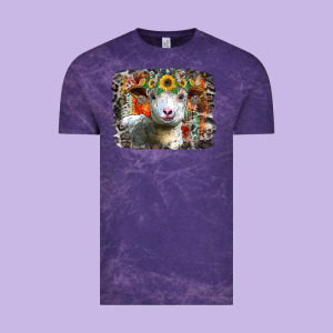 Sunflower Sheep Vintage Tee Designed By Racoondesign