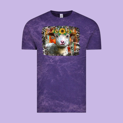Sunflower Sheep Vintage Tee Designed By Racoondesign
