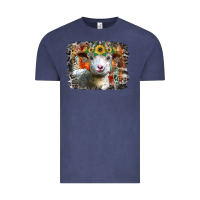 Vintage Denim sunflower sheep Vintage Tee - RacoonDesign