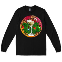 Black Christmas martini Long Sleeve Tee - AdoDesignShop