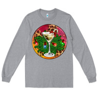 Heather Grey Christmas martini Long Sleeve Tee - AdoDesignShop