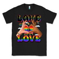 Black love is love lgbtq pride hands Classic Tee - LillyAllenDesigns