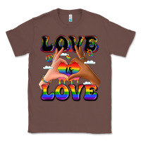 Chestnut love is love lgbtq pride hands Classic Tee - LillyAllenDesigns