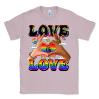 Lilac love is love lgbtq pride hands Classic Tee - LillyAllenDesigns