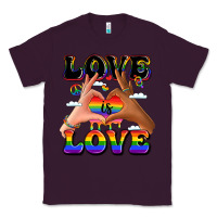 Plum love is love lgbtq pride hands Classic Tee - LillyAllenDesigns