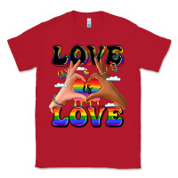 Red love is love lgbtq pride hands Classic Tee - LillyAllenDesigns