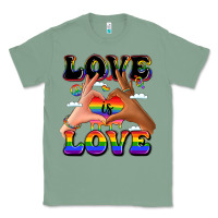 Sage love is love lgbtq pride hands Classic Tee - LillyAllenDesigns