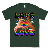 Sports Green love is love lgbtq pride hands Classic Tee - LillyAllenDesigns