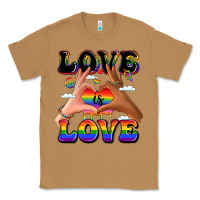 Toasted Coconut love is love lgbtq pride hands Classic Tee - LillyAllenDesigns